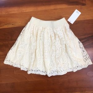 Tobi cream lace skater skirt (new with tags)